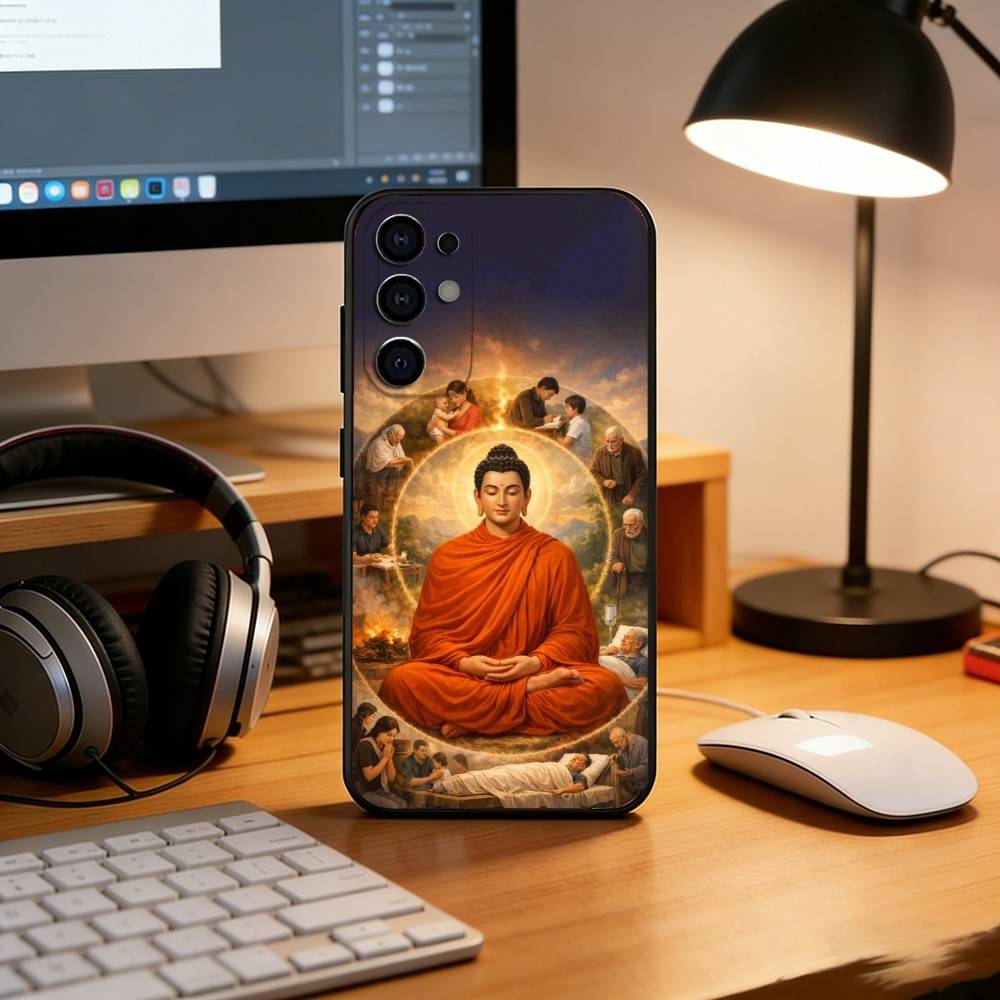 Чехол для телефона Сиддхартха Гаутама для Samsung S25, S24, S21, S22, S23, S30, Ultra, S20, Plus, Fe, Мягкий силиконовый черный чехол