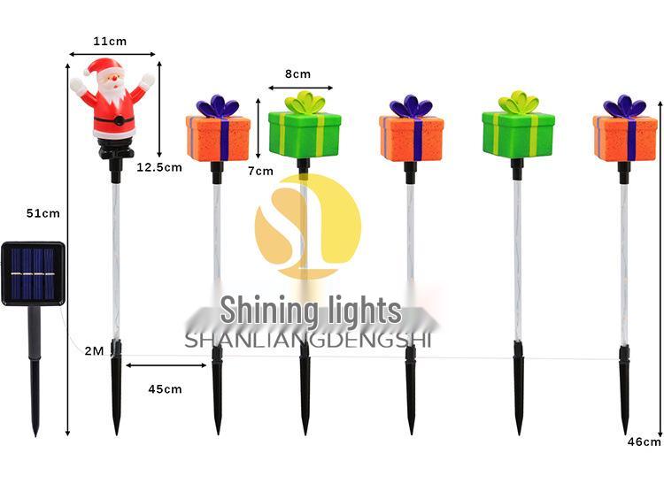 2025 Солнечные Рождественские Санта и Снеговик Светящиеся Гирлянды для Наружного Декора