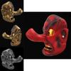 Exquisite Long-nosed Tengu Mask In Silver Copper And Red For Halloween And Cosplay