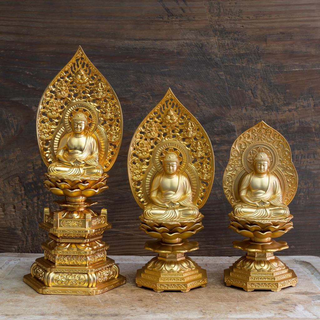 Buddha Statue Shaka Nyorai Seated Statue 18cm Makita Shuun Takaoka Copperware Nyorai (gold Plated/24k Gold) Sculptor Model "Soto, Rinzai, Tendai"