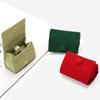 Mini Jewelry Box Elegant Luxury Soft Velvet Portable Solid Color Snap Button Travel Ear Studs Earrings Finger Ring Organizer Bag Holder Container Case