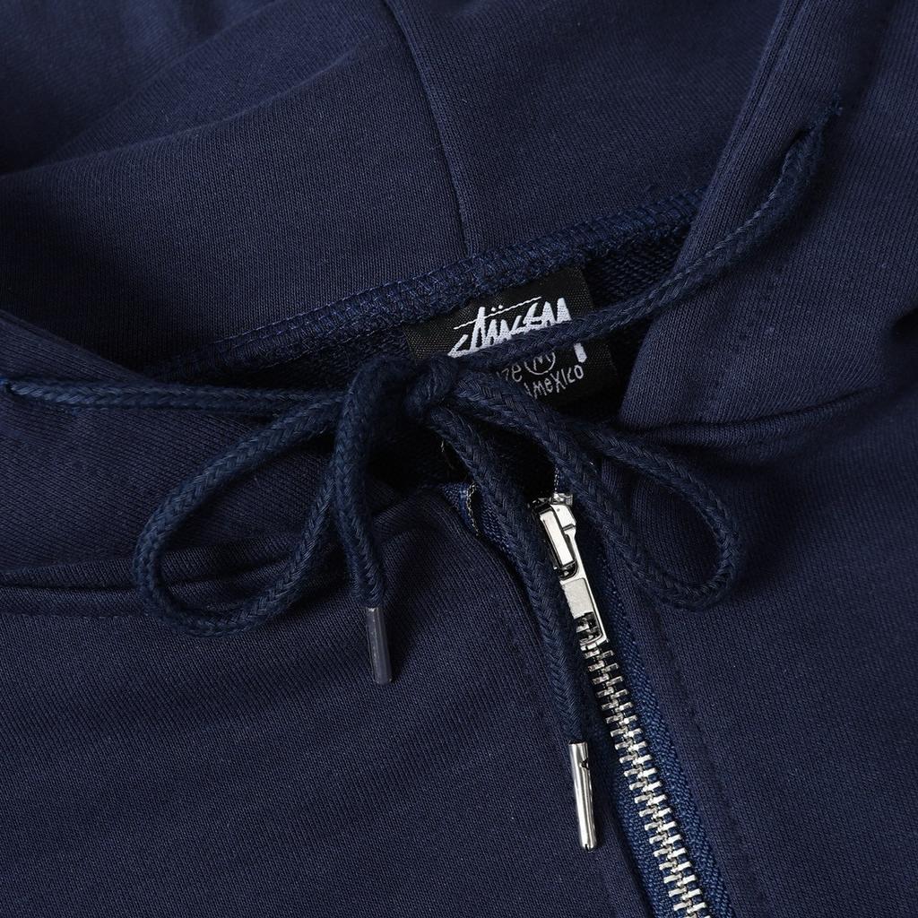 Stussy 2025 Новая весна и осень Большие размеры Тонкий стиль Классический MILAN Letter Printing молния с капюшоном Толстовка для пар