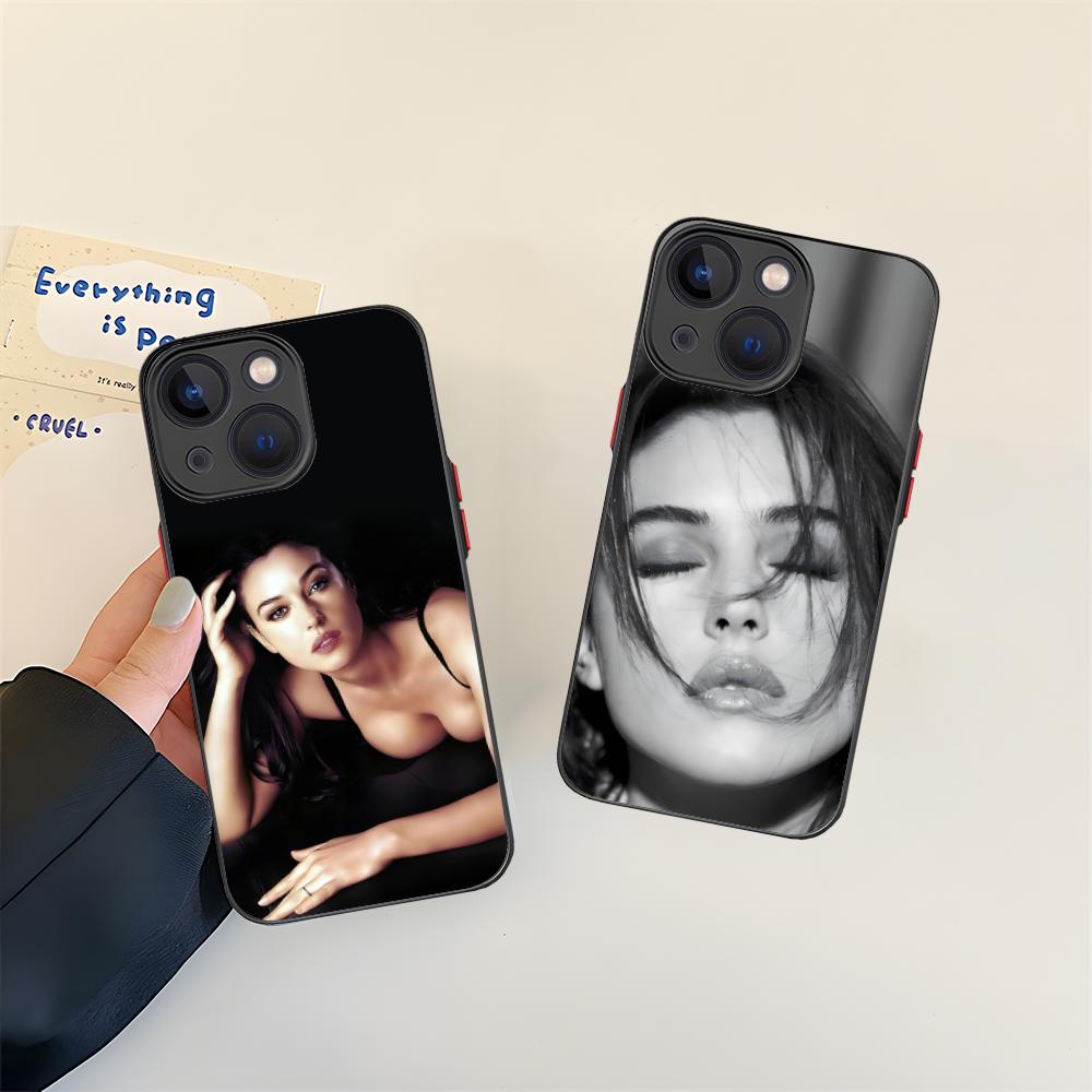 Чехол для мобильного телефона Моника Беллуччи для iPhone 16 15 14 13 12 11 X XR XS 8 7 Pro Max Plus Mini Цветная печать Силиконовый смартфон