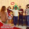 Christmas Party Inflatable Ring Toss Game Xmas Tree Shaped Headband Ring Toss Toy Holiday Party Favors for Adults And Kids