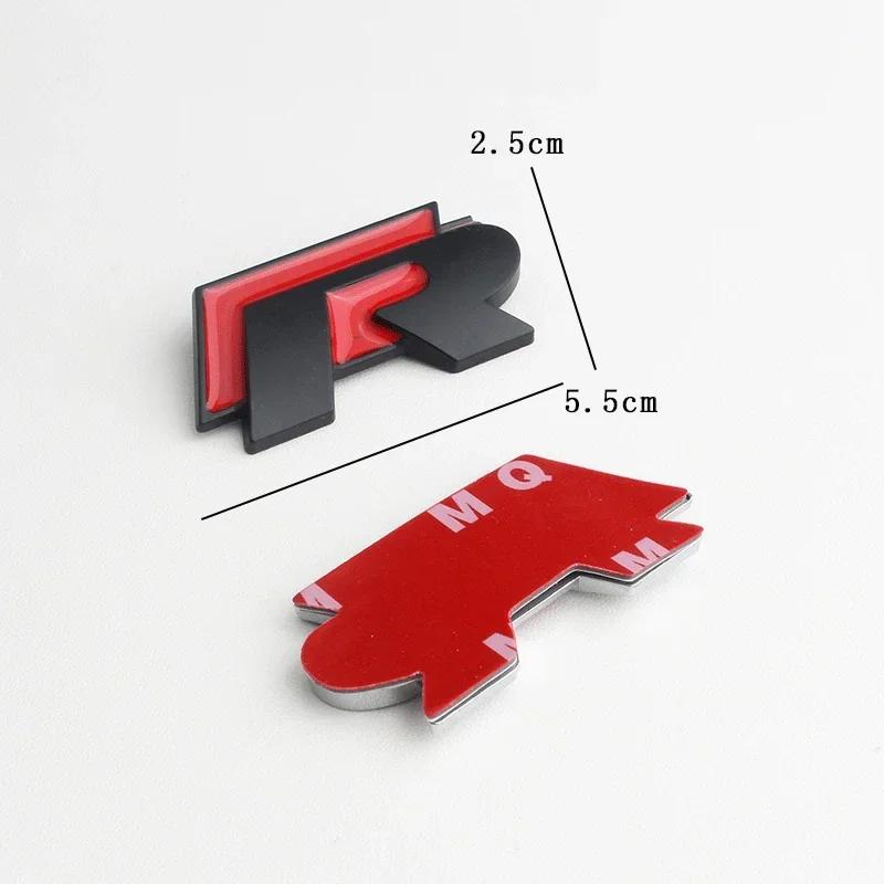 3D Metal R Badge Car Styling Tail Trunk Body For Volkswagen VW Tiguan Beetle Polo Golf 7 Jetta Passat Emblem Decoration Sticker