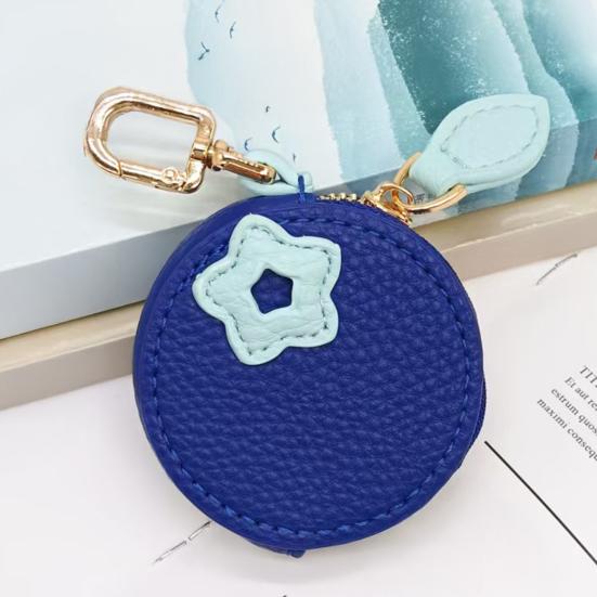 Милый фруктовый кошелек для монет на молнии, брелок для сумки, авокадо, персик