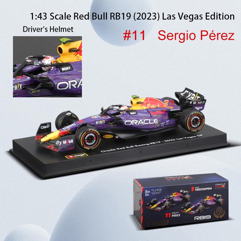 Ббураго 1:43 Rb20 F1 Red Bull Racing Tag Heuer Rb19 Майами #1 Ферстаппен #11 Перес Металлическая Машинка Литая Модель Игрушка