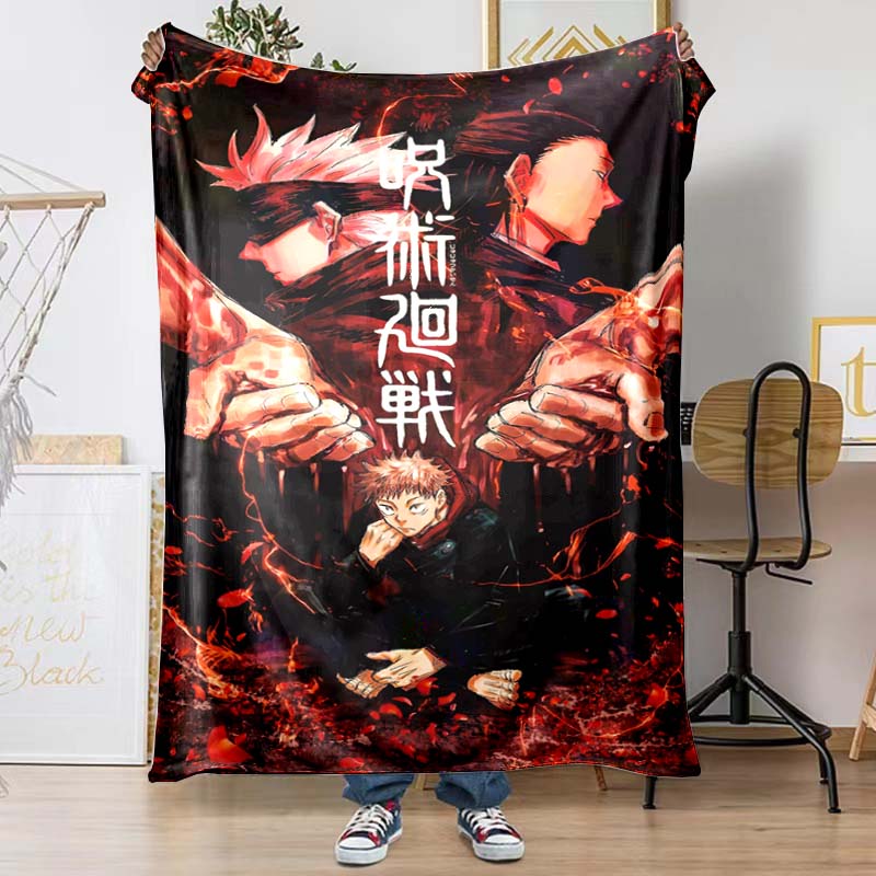 The Jujutsu Kaisen Patterned Blanket Is Perfect for Bedding or Any Other Occasion, Making It A Perfect Gift Choice.
