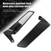 2Pcs 360-Degree Rotating Wind Wing Side Mirrors Motorcycle Rear View Mirrors Versatile Compatibility Adjustable Shatterproof