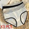 Women's Panties Triangle Sports Style Minimalist Girls' Underwear Mid Waist Japanese White Black Women Underwear