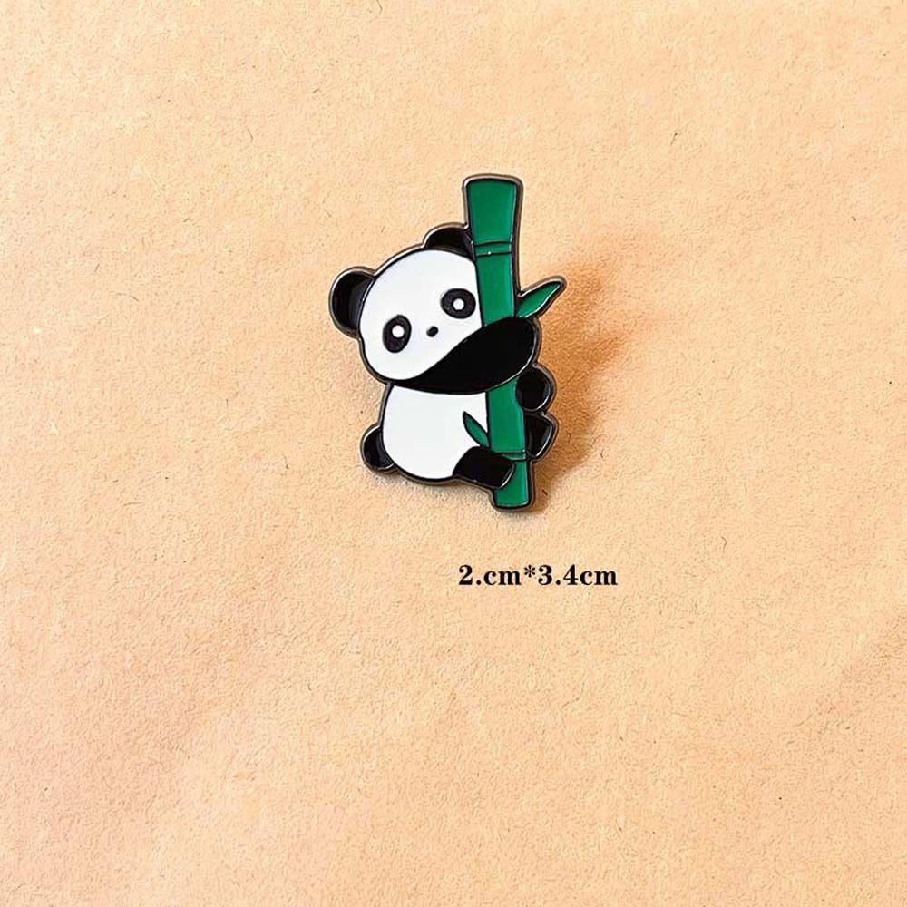 Fashion Jewelry Panda Lapel Pin Animal Shape Cartoon Panda Badge Cute Panda Brooch  Lady/Girls