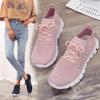 Spring and Summer Fly-woven Mesh Single Shoes Women's Shoes Breathable Sports Shoes Deep Mouth Lace-up Muffin Sole Casual Shoes