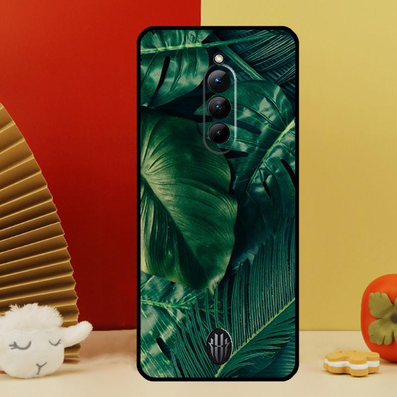Tropical Green Plant Leaf Case For Nubia Red Magic 10 Pro Plus 6 7 Pro 6S 7S 6R 5G RedMagic 9 8 8S 9S Pro Plus Cover
