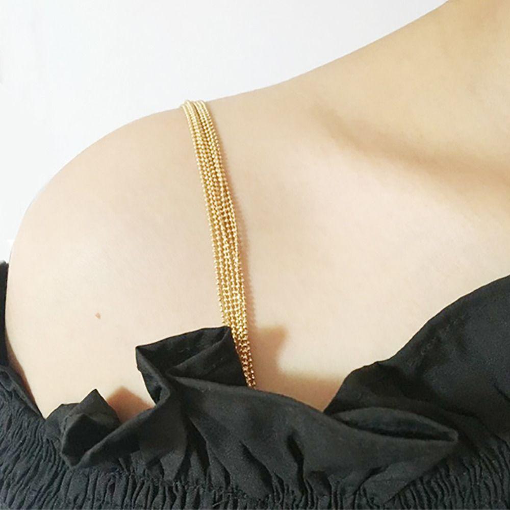 Sexy Off-the-shoulder Metal Bra Straps Removable Bra Straps Replacement Tops