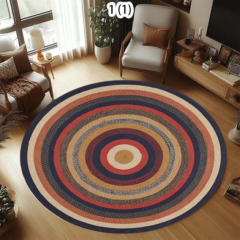 Modern Light Luxury Round Carpet Lounge Rug Study Bedroom Mat Home Decor Soft Anti-Slip Table Mat Room Decoration Teenager Rugs