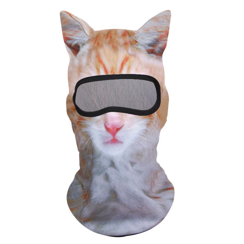 Маска Красной Шапочки для мужчин и женщин, смешная с ушками, милый 3D-узор, для активного отдыха, с животным принтом, для Хэллоуин-вечеринок