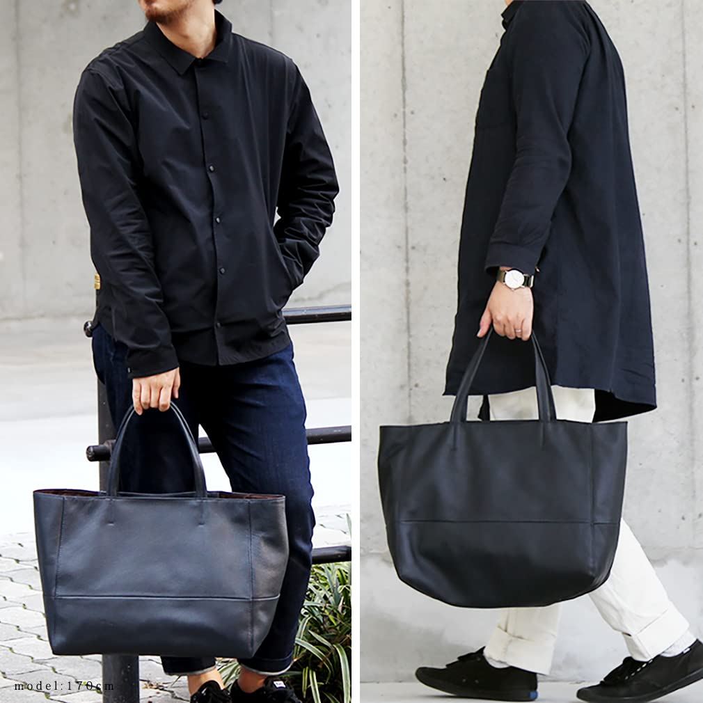 Vita Felice Genuine Cowhide Leather Tote Bag for and [VITAFELICE] Men, Unisex, Women, Oinb-n1706 (Black)