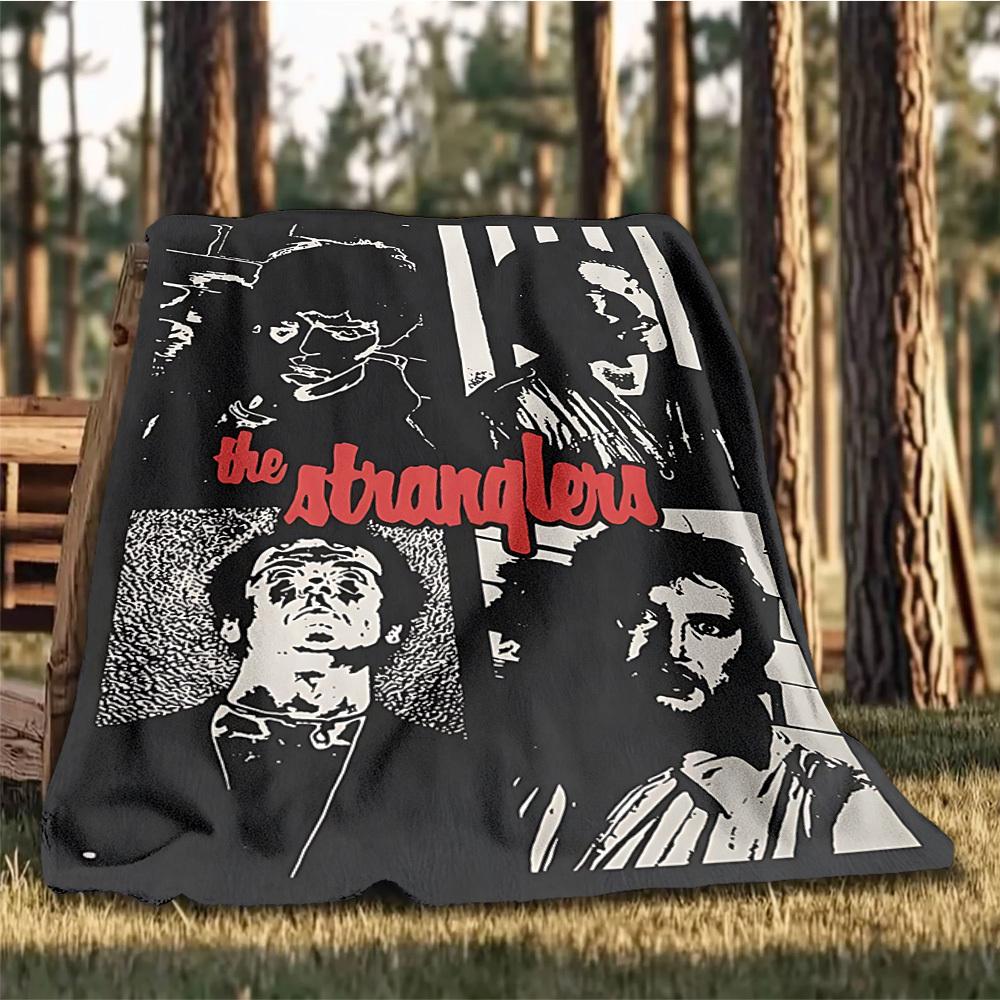 1 шт. Фланелевое одеяло The Stranglers для улицы, Уютное и теплое, Мягкое, Игривый дизайн, Для сна, Кемпинга,