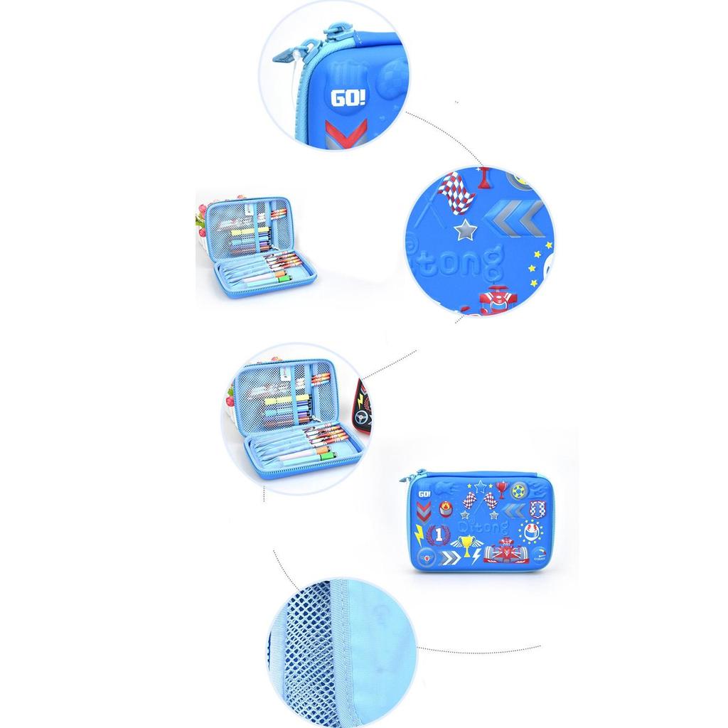 Креативный 3D тиснение большой вместимости квадратный пенал канцелярская коробка высококачественная многофункциональная сумка для хранения канцелярских принадлежностей подарок для детей