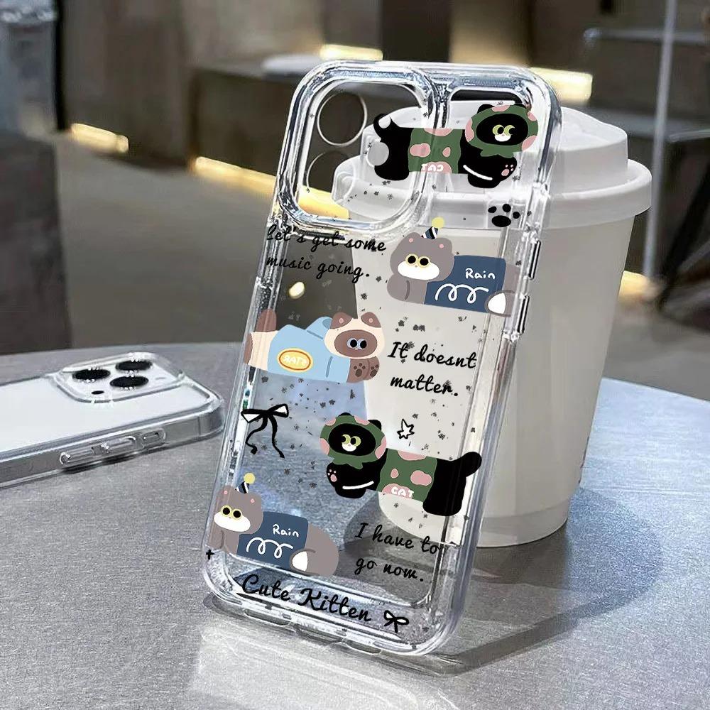 Корейский прозрачный чехол в горошек для iPhone 17 16 13 12 11 14 15 Pro Max 14 15 16 Plus 16E 17 Air Мягкий силиконовый противоударный чехол