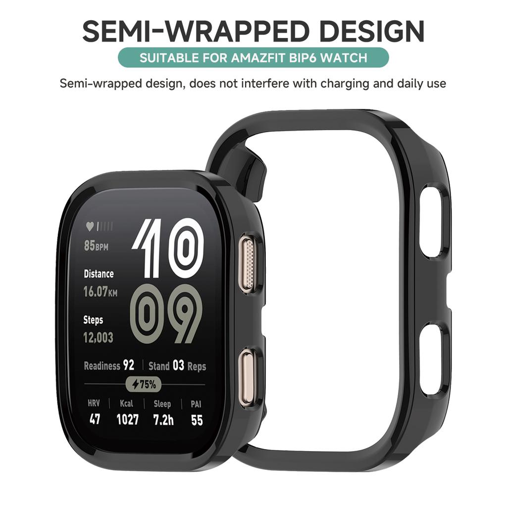 Прозрачный пластиковый корпус для Amazfit Bip 6 (2435) Защитная крышка-бампер для ремешка умных часов Samrt Watch For Huami Amazfit Bip6 Защитный корпус Ремешок