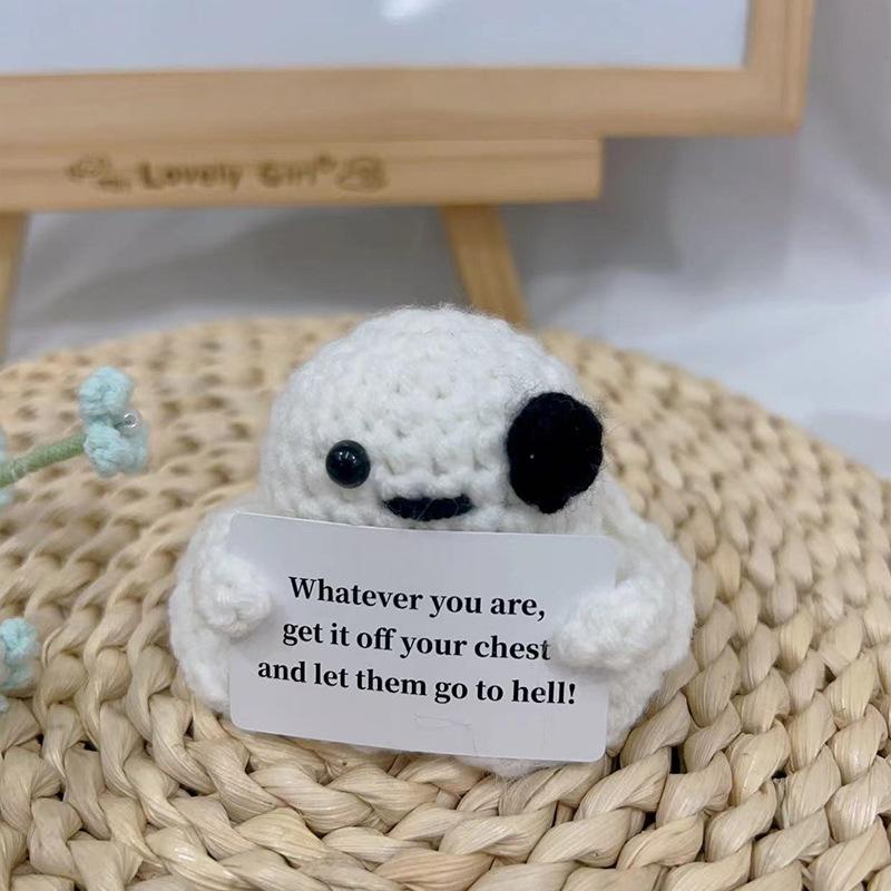 Позитивная Энергия Картофельные Куклы Ручной Работы Обнимашка Карманная Вязаная Кукла Позитивная Открытка Настольное Украшение Подарок Комната Мотивационный Декор