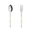 Saber Bistro Teaspoon + Cake Fork Set, Ivory, Korean Popular Tableware