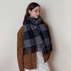 Retro British Plaid Imitation Cashmere Scarf Women's Shawl Autumn and Winter Warm Scarf