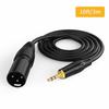 3.5mm to XLR, CableCreation 3.5mm TRS to XLR 3.5mm to XLR Conversion Cable 3.5mm (1/8 Inch) Stereo (Male) to XLR (Male) Conversion Cable 3M/Black