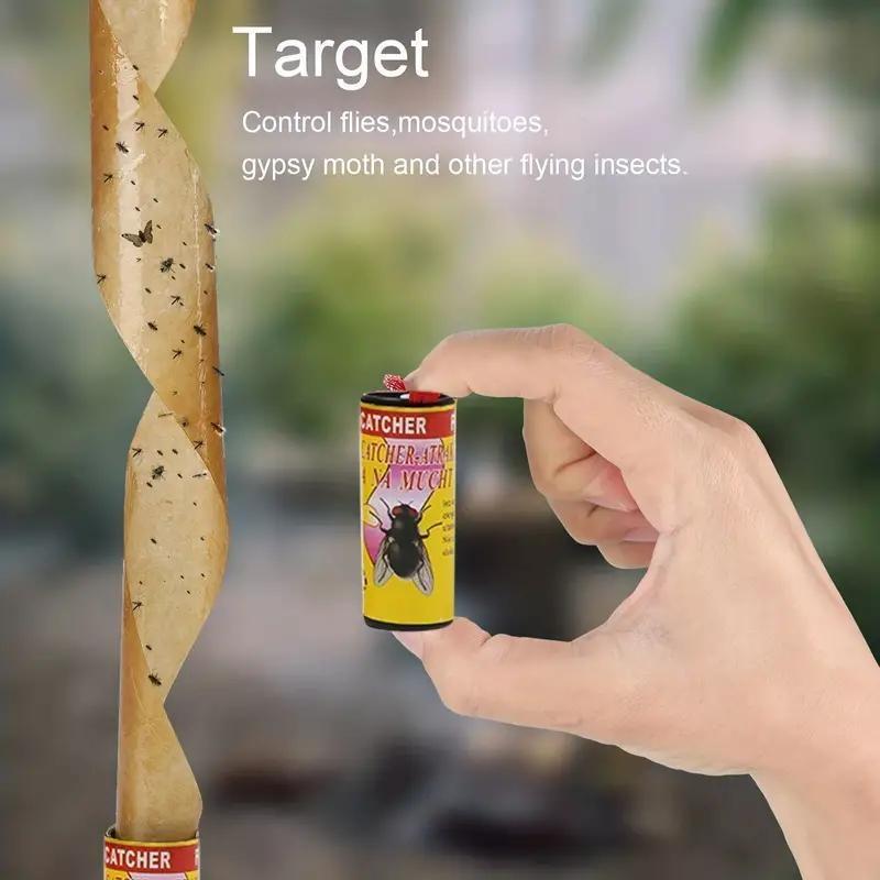 4pcs/set Fly Killer Insect Catcher Glue Trap Non-Toxic Terminator Strips Sticky Fly Traps Indoor, Sticky Fly Strips Catcher
