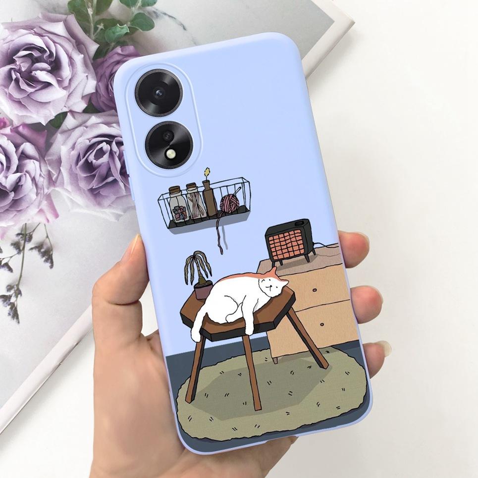 Чехол для телефона OPPO A17 A17K Цветок Астронавт Мягкий Силиконовый Матовый Чехол Для Coque OPPOA17 OPPOA17K A 17 17K Fundas Ударопрочный