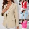 Long Sleeve New Small Suit Women Clothing Jacket Solid Color Flip Collar