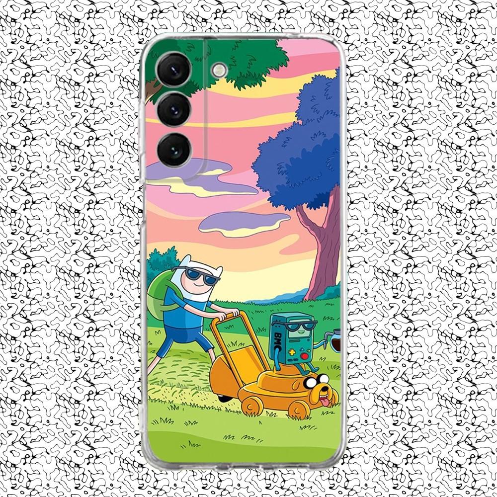 Finn B-BMO Jake A-AdventureS Phone Case Silicone For Samsung S30,23,21,22,20 Ultra,S20 FE lite,S10,9,PIus Note20ultra Case Clear