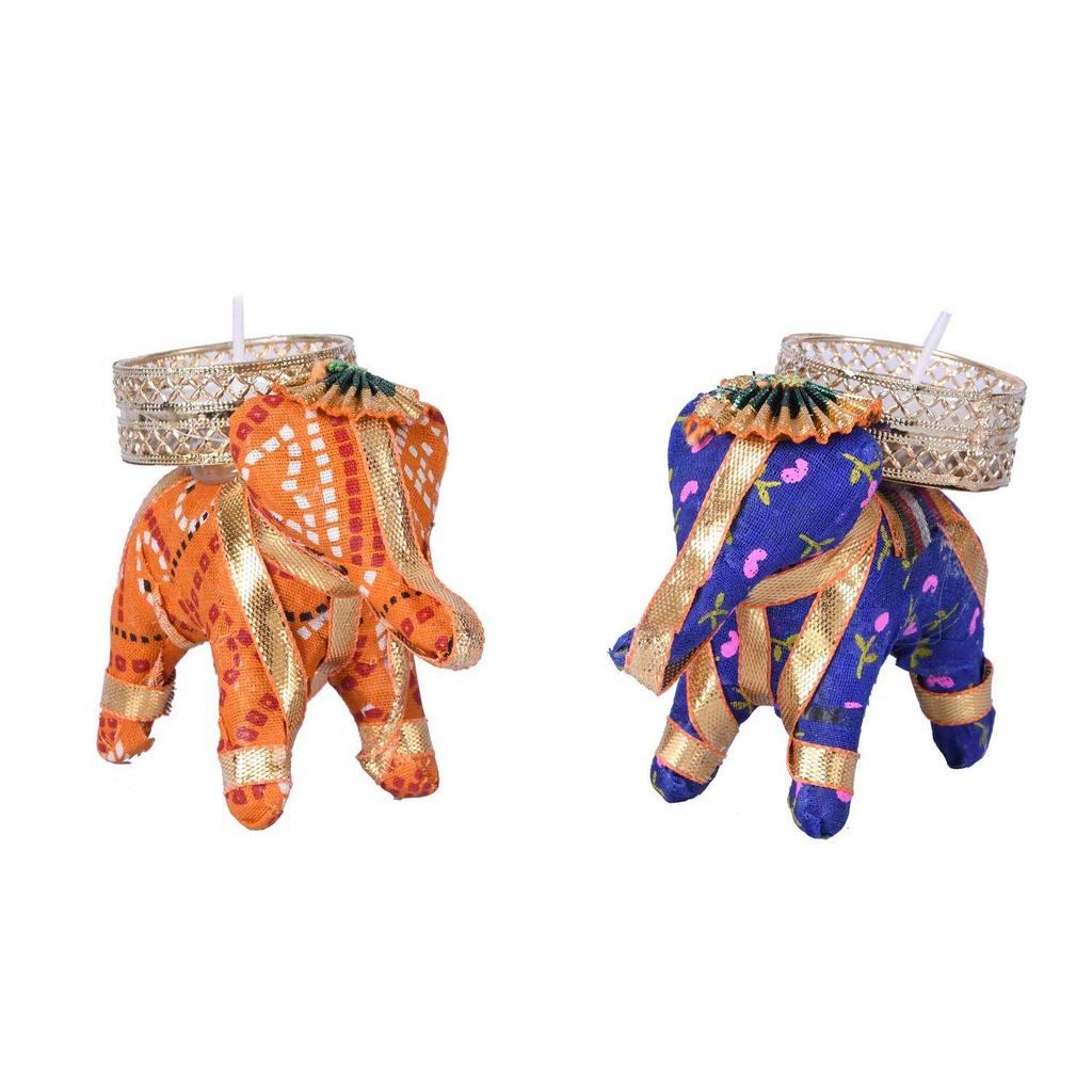 Хлопковый подсвечник-слон для чайной свечи, 2 шт.