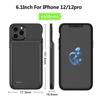 For iPhone 12/12Pro External Battery Charger Case Power Bank Cover