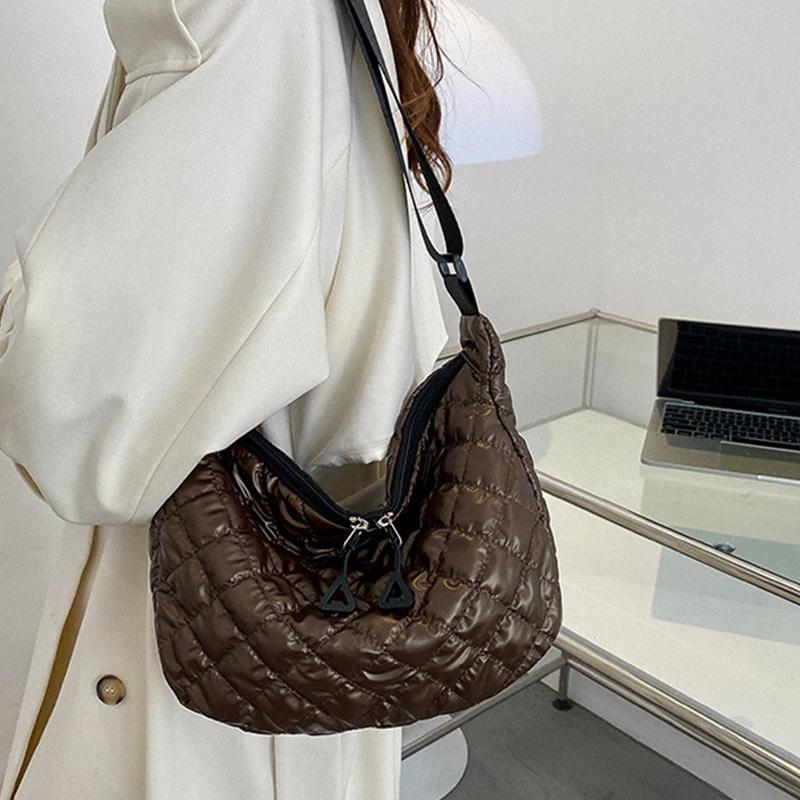 Yogodlns Зимняя космическая хлопковая сумка на плечо для женщин, сумка для пельменей в стиле ретро, роскошная женская сумка через плечо, сумка подмышки, сумка