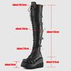 Fashion Over-the-knee Boots Women Platform Heels Belt Buckle  Boot Motorcycle Goth Shoe Thigh High Flat Boots Plus Size 42 43