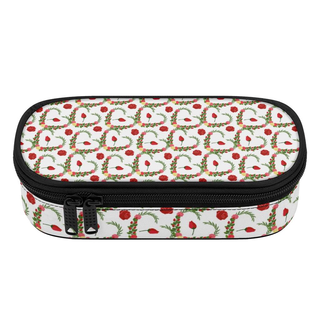 Pencil Bag Structured Wear Resistant Polyester Easy Open Zipper with Main Compartment Mesh Pocket and Pen Slots for Boys Girls