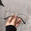 2/1Pcs Oversize Square Glasses for Women Anti Blue Light Computer Eyeglasses Shiny Frame Prescription Eyewear Diopter