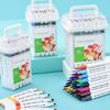 Double Head Soft Head Marker Water Based Marker Set Painting Marker Student Marker Pen 24/36/48/64 Colors Triangular Marker