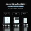 3A светодиодный магнитный USB-кабель для быстрой зарядки iPhone, кабель типа C, магнитное зарядное устройство, зарядка данных, кабель Micro USB, кабель для мобильного телефона, USB-шнур