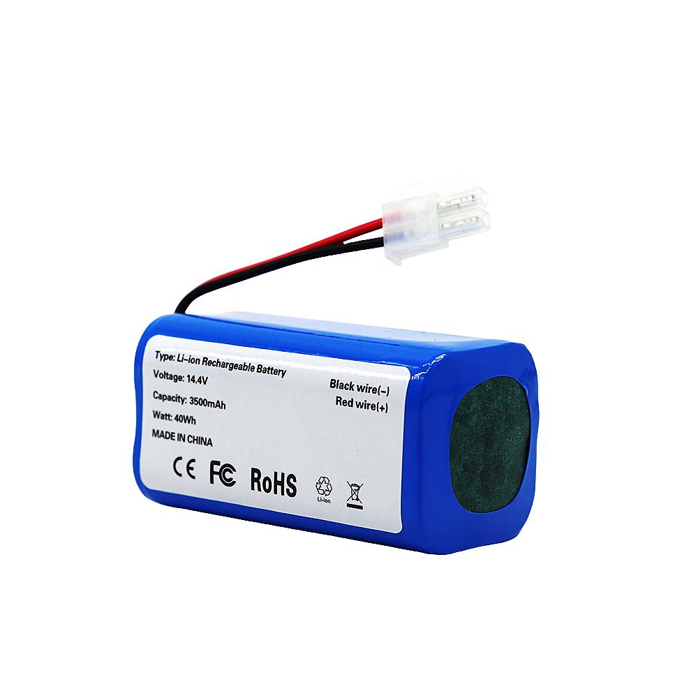 Replacement 14.4V 2600mAh Battery for ILIFE A4, A4s, V7, V7s Plus, A6 Robot Vacuum Cleaner Rechargeable Battery 18650