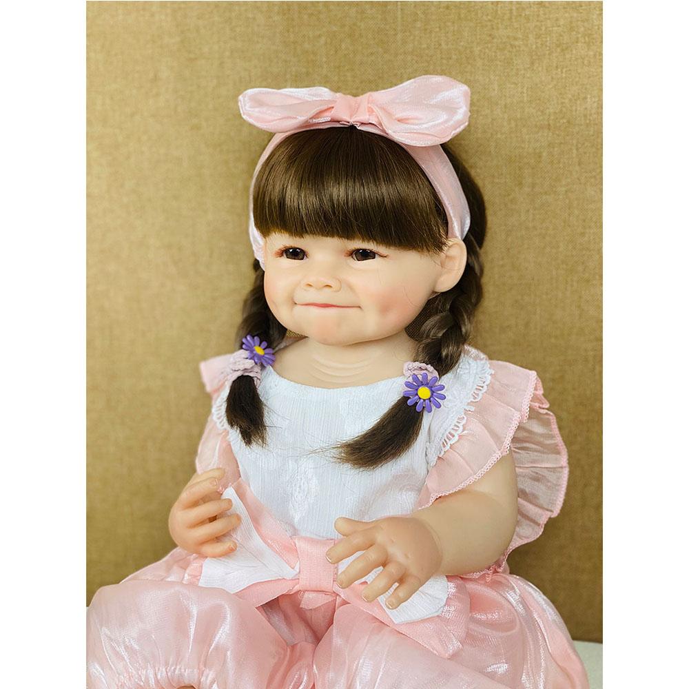 55 CM Reborn Doll Girl Dolls Toy Full Silicone Body Realistic Newborn Princess Toddler Waterproof For Children Birthday Gift