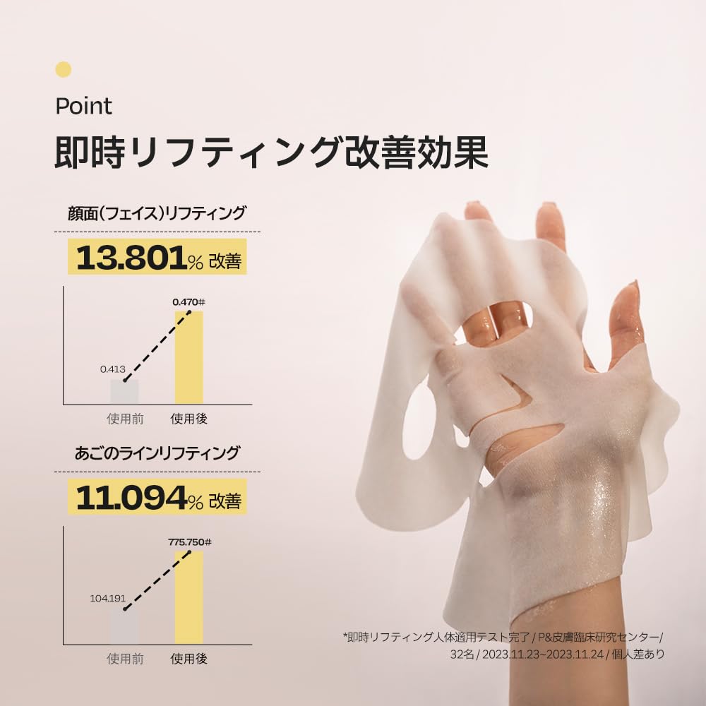 d'Alba Интенсивная лифтинг-маска для подтяжки кожи (4 листа) - Укрепление, эластичность и увлажнение - Листовая и ампульная маска против морщин