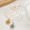 Flower Necklace for Women Metal Flower Pendant Necklace Hypoallergenic Jewelry for Weddings Birthday Anniversary