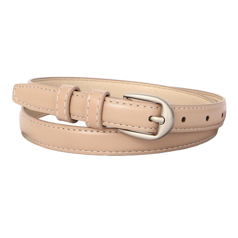 Light luxury silver needle buckle women's belt and fashionable women's belt jacket skirt jeans belt