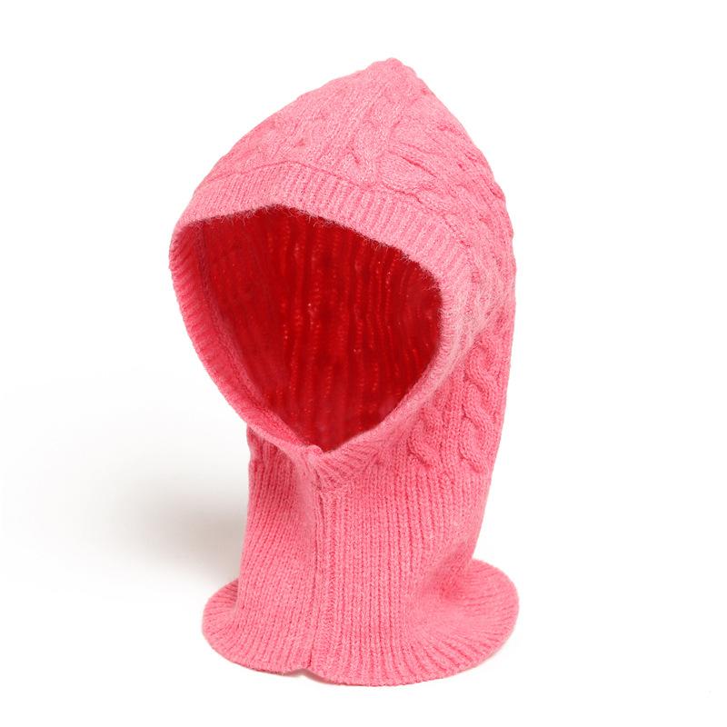 Одна шапка и шейный платок зимой, езда на улице, теплая защитная шапка для ушей, вязание из шерсти, шейный платок и твердые жареные жгуты из теста