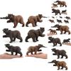 Authentic Forest Animal Figurines Black Bear And Brown Bear Realistic Toy Set