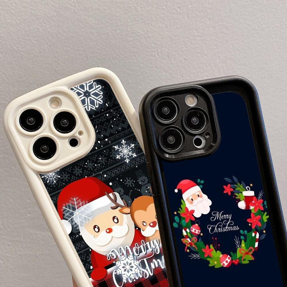 N108 Happy New Year Christmas Desig Soft Angel Eyes Phone Cases for Samsung S23 S24 Ultra S21FE A54 A34 A13 A14 A06 A24 Realme12 OPPO Shockproof Cover