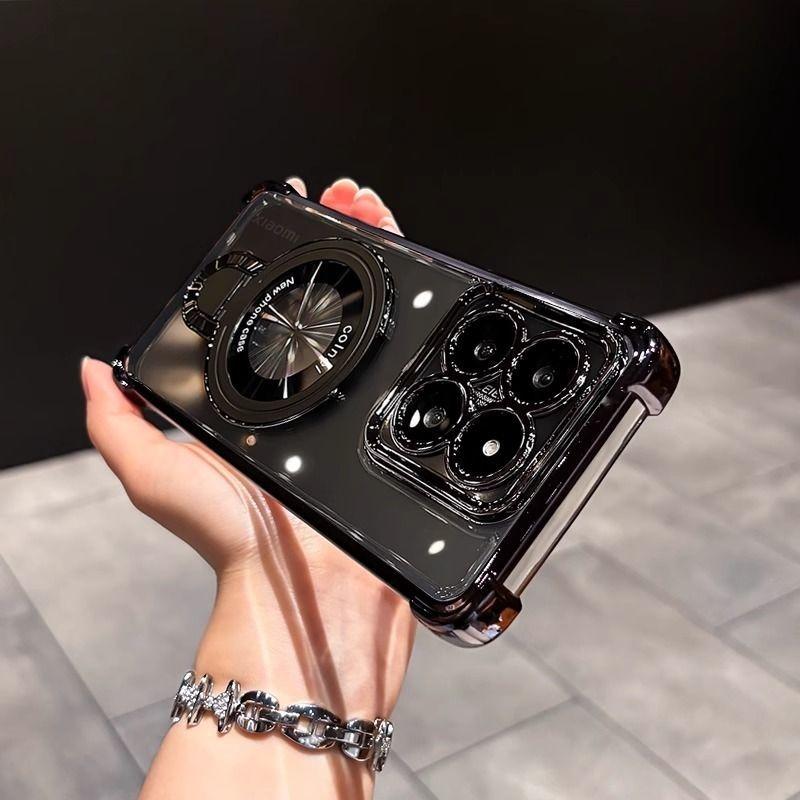 Shockproof Magnetic Bracket Phone Case For Motorola Moto Edge 60 50 Fusion Pro NEO G14 G24 G34 G54 G84 G52 G10 G20 Stand Cover